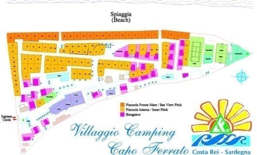 Plattegrond Camping Village Capo Ferrato